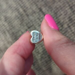 Inspired Silver Always In My Heart Paw Charm Ornament – Sparkling Cubic Zirconia, Sterling Silver - View #5